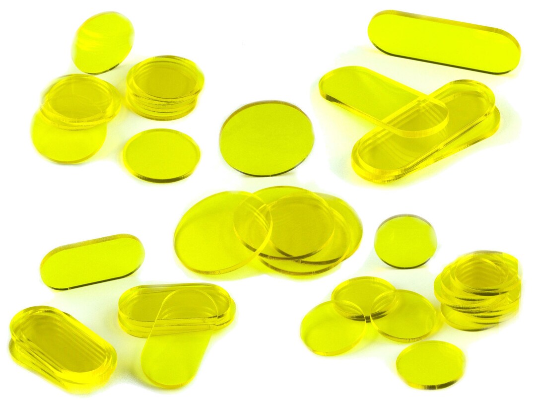 3mm Yellow Transparent Acrylic Bases - Etsy