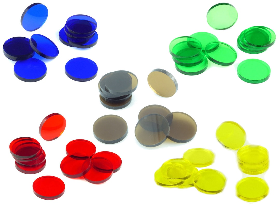 10 PCS Color Tokens Dry-erase, Transparent Resource Token Monster Token For RPG Board Game War