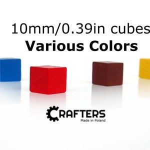 12 cubos de madera de colores de 10 mm (0,39 pulgadas), fichas de recursos, fichas de monstruo para juegos de rol, PnP, DnD, juegos de mesa, juegos de guerra