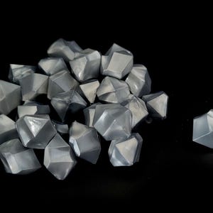 Gray Acrylic RPG And Board Game Resource Tokens | Stone, Metal & Mineral Markers for Tabletop Games, Wargames, and Miniatures