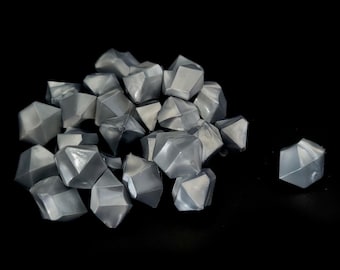 Gray Acrylic RPG And Board Game Resource Tokens | Stone, Metal & Mineral Markers for Tabletop Games, Wargames, and Miniatures