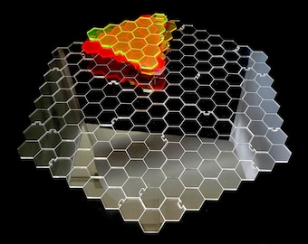 Set of 24 elements Hexagon grid dry-erase modular acrylic hexhex board Map Tiles Abstract Games RPG War Games Dungeons n Dragons Pathfinder