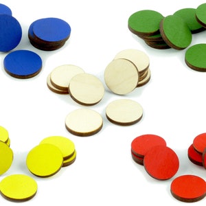 10 jetons en bois de couleur PCS, jeton de ressource de jeton monstre pour jeu de société RPG, jeu de guerre