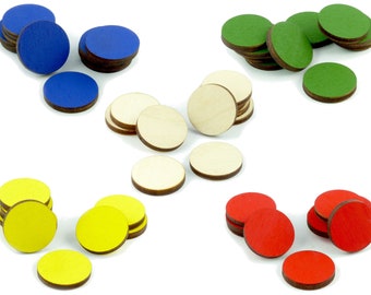 10 Stück Farbe Holz Token, Monster Token Ressourcen Token für RPG Brettspiel Kriegsspiel