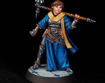 One-Off Pro Painted Female Paladin Cleric Miniature – Holy Warrior for DnD RPG Pathfinder