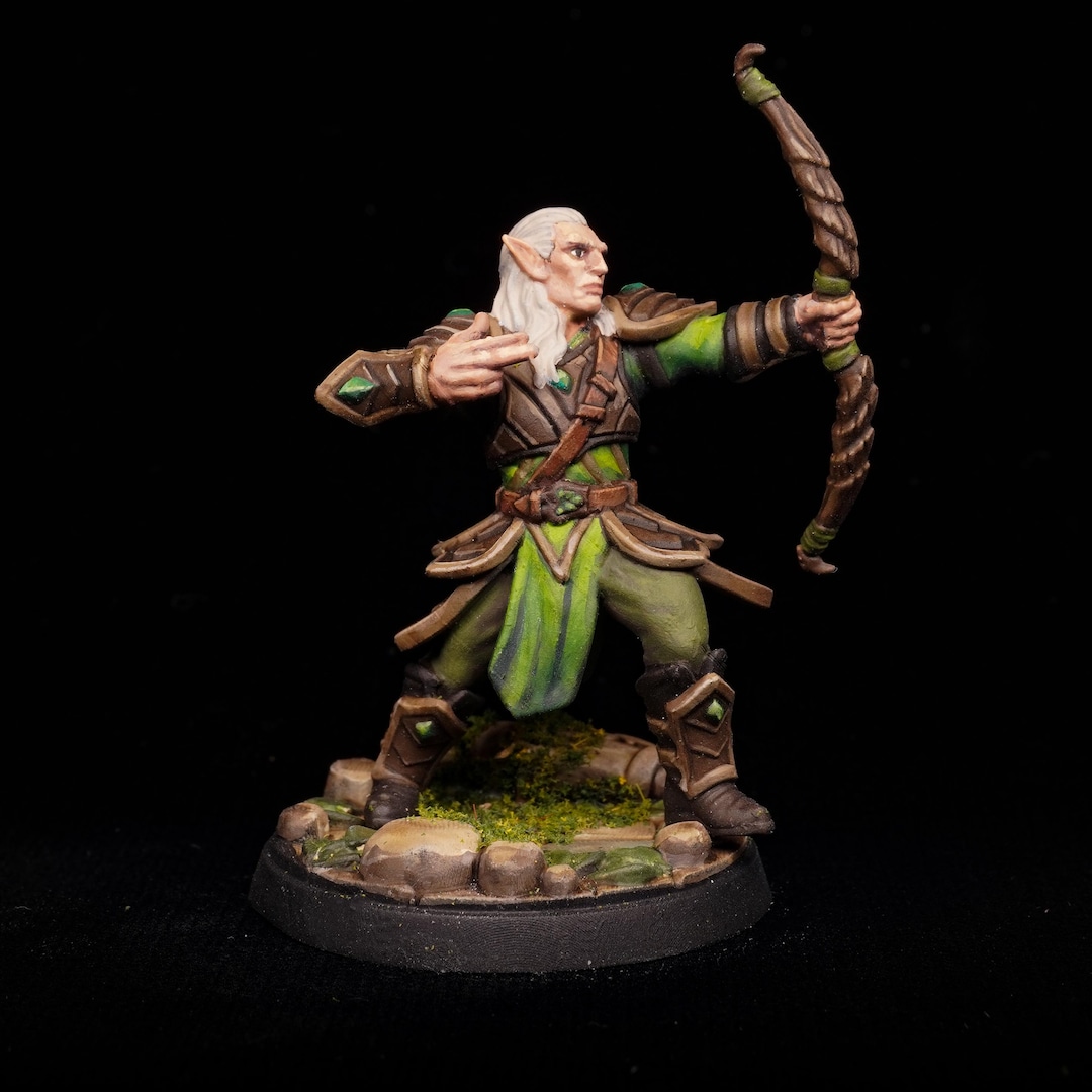 Pro Painted Miniature Elf Ranger Archer Bowman RPG Dnd Dungeons and ...