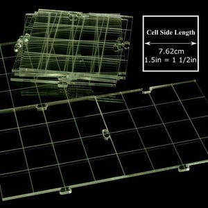 9 PCS dry-erase modular transparent acrylic RPG board 1.5 inch grid Map Tiles Dungeon Tiles modular map tiles DnD Pathfinder RPG map