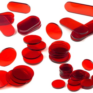 3mm Red Transparent Acrylic Bases