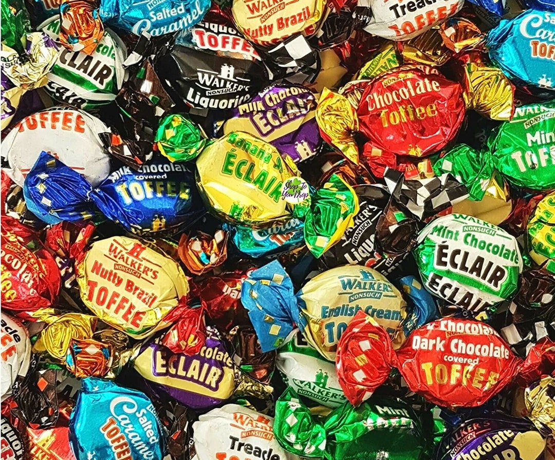 900gram Share Bag Assorted Toffees/ Eclairs Walkers Toffee Traditional