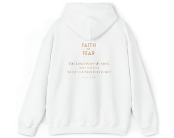 Glaube über Angst Christlicher Hoodie: Bibel-Vers-Sweatshirt