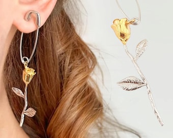 14gold plated 925 silver Autantic Şahmaran Şahsu Hooked Earring (single) -perfect gifts Earring minimalist,bohemian Mothers day gift unique,