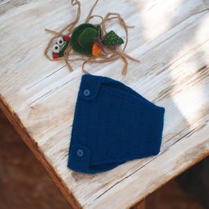 Captain America costume.captain America hat an shield.0/9 Moon photo shoot.4 piece set. Halloween. hand knitting, newborn captain America image 6