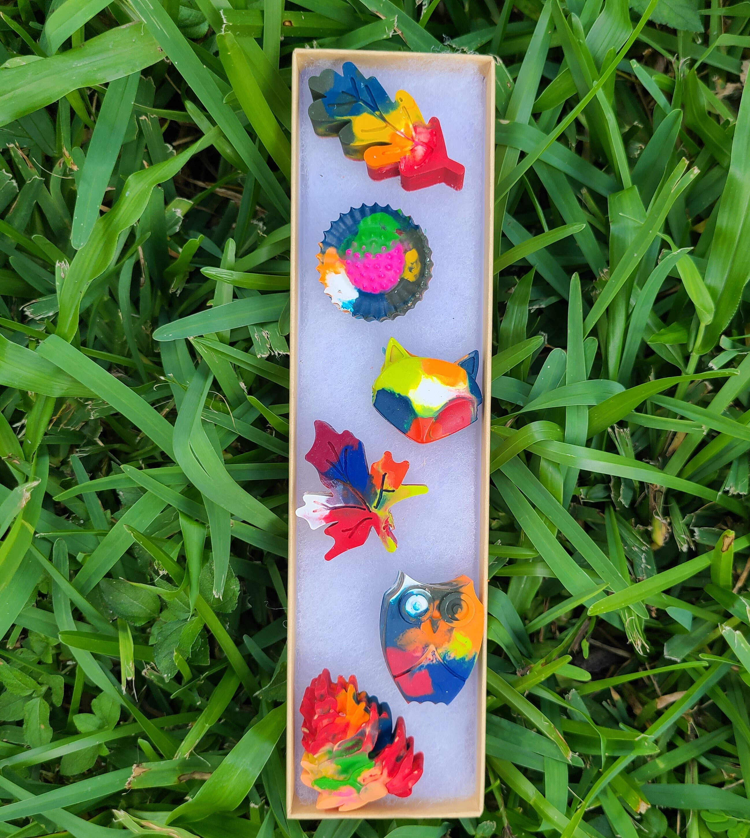 Crayons, Gift Set, Fall, Fox, Owl, Leaf, Acorn, Kids Crayons, Homemade ...
