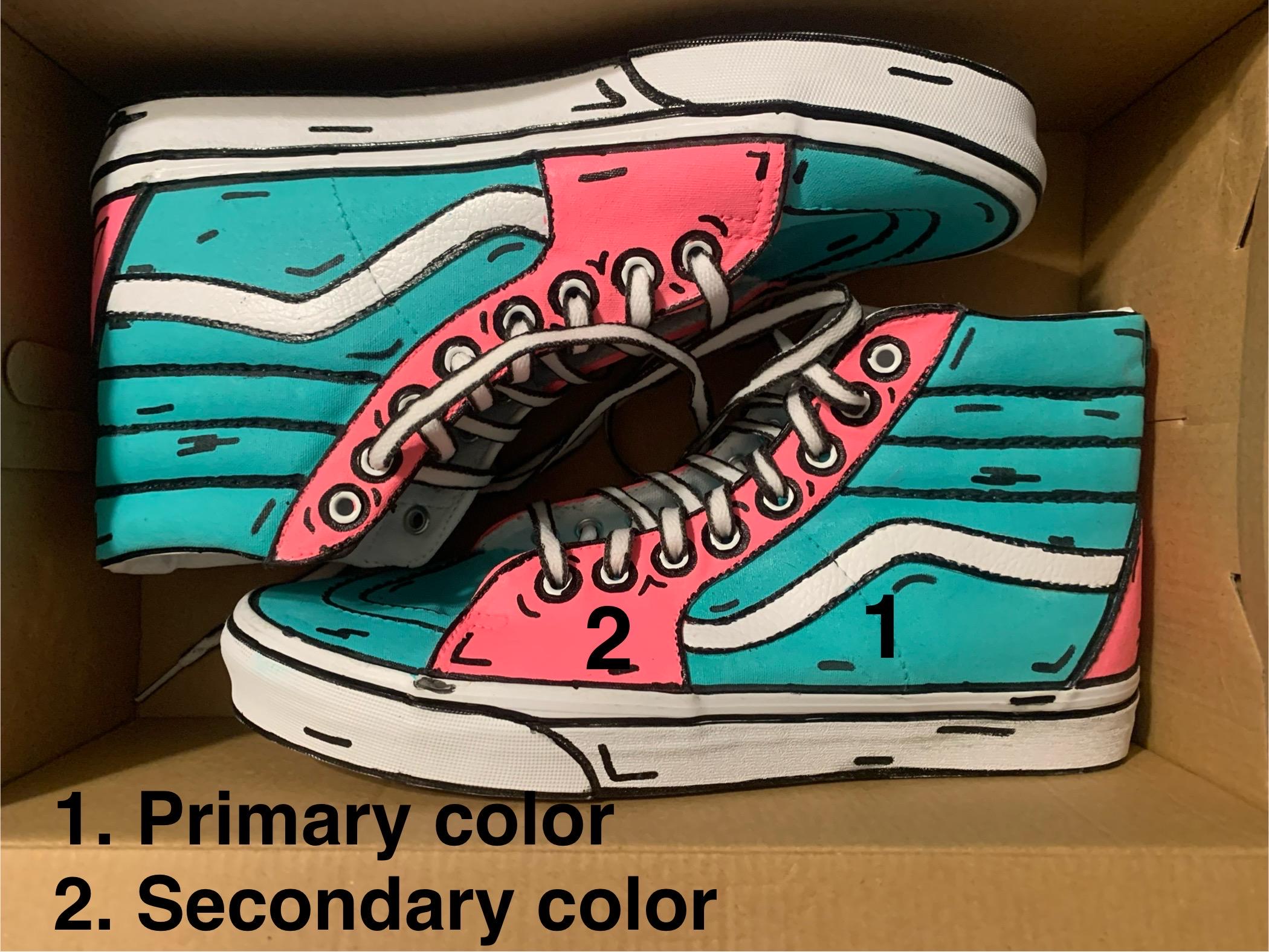 Custom Cartoon Style Shoes - Etsy