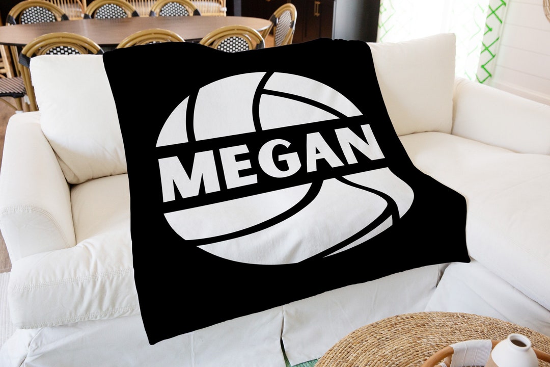 Personalized Volleyball Blanket, Custom Name Blanket, Soft Fleece Throw