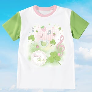 Clover Grafic Tee Apple Core Shirt Heisei Retro 2000s  Y2K Nostalgic Top