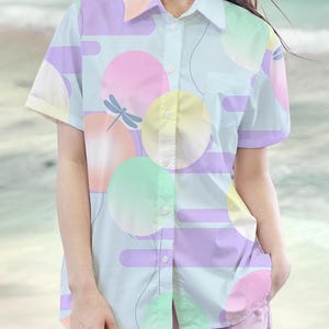 Pastel Hawaiian Shirt: Yume Kawaii Fairy Kei Blouse