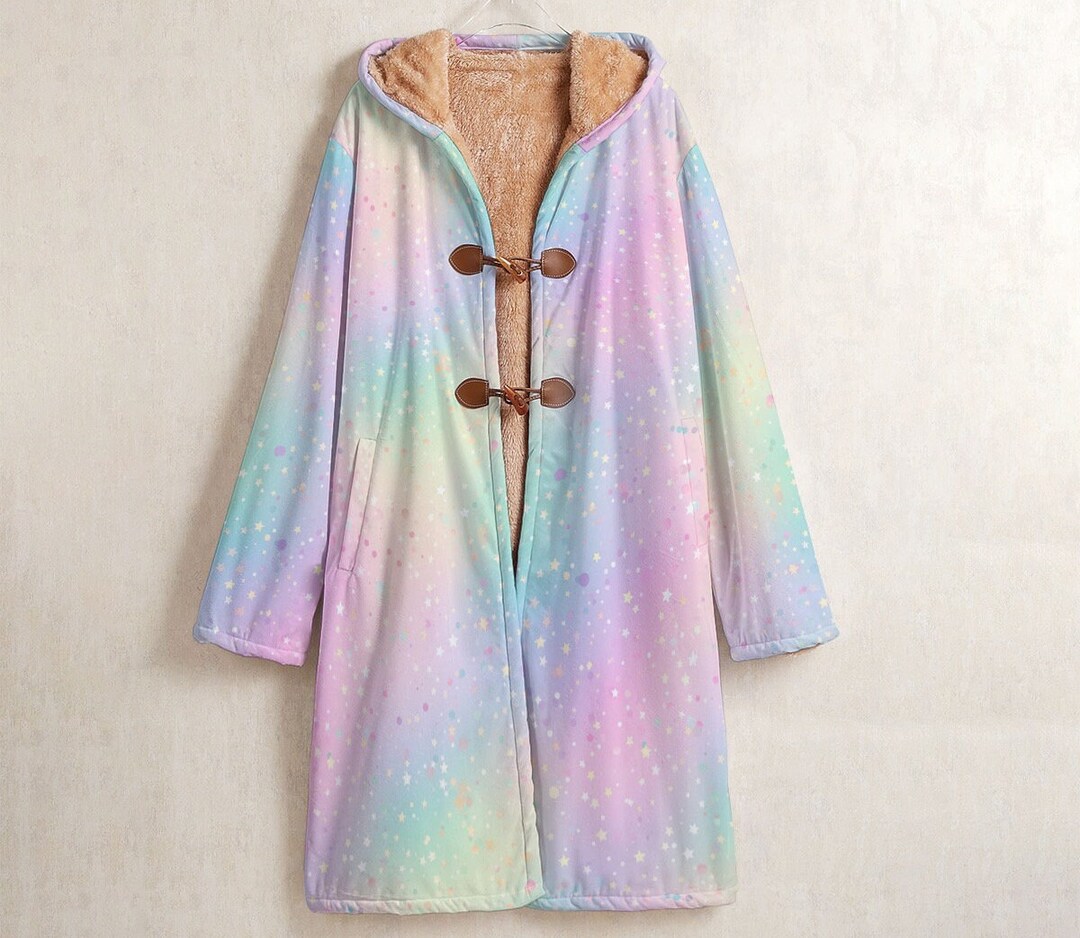 Kidcore Pastel Rainbow Kawaii Stars Jacket Etsy