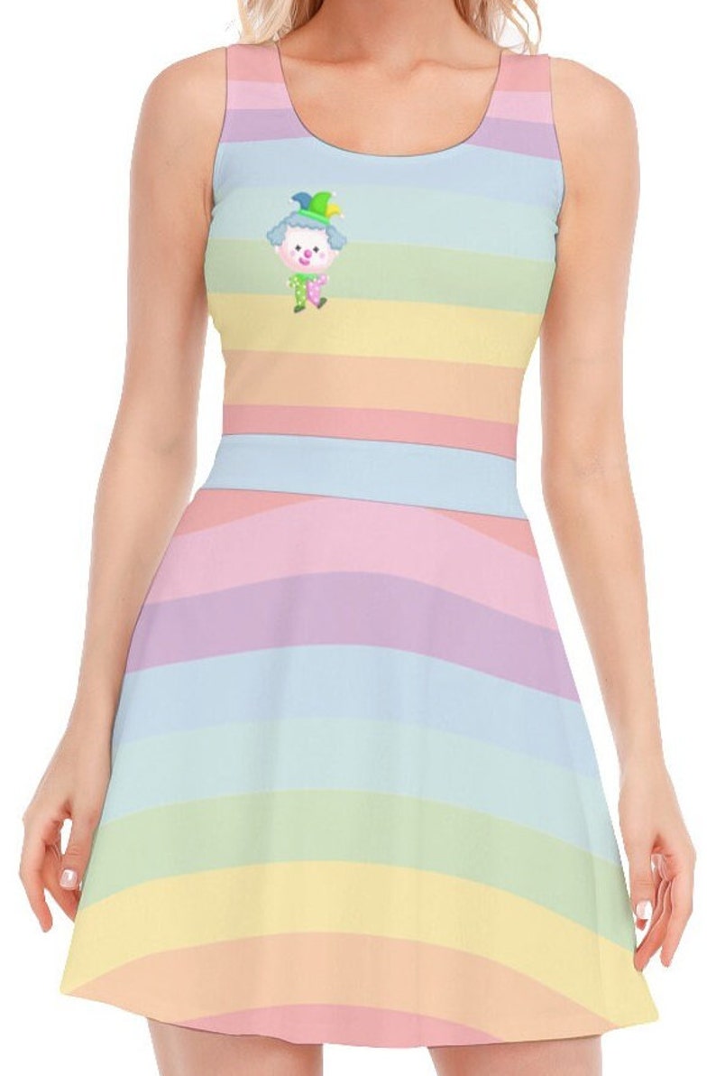 Clowncore Rainbow Pastel Dress Pastel Kidcore Clothing Etsy