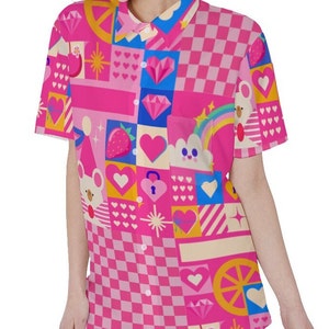 Kawaii Doodle Button-Up Shirt