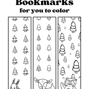 Printable Colouring Bookmarks for Kids & Adults Download | Woodland ...