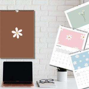 Beautiful Floral 2025 Calendar - Monthly Wall & Desk Planner | A4 A3 Hanging Calendar | Flowers Minimalist Wall Planner