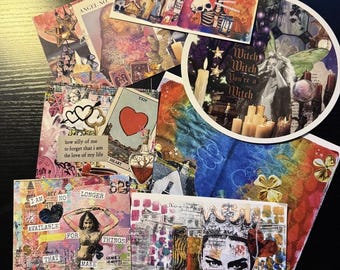 Mystery pack 3 custom collage postcards