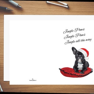 Carte de chien de Noël | Imprimable | Carte de Noël PDF | Imprimer à la maison | Carte pliable | Carte de vœux à téléchargement instantané