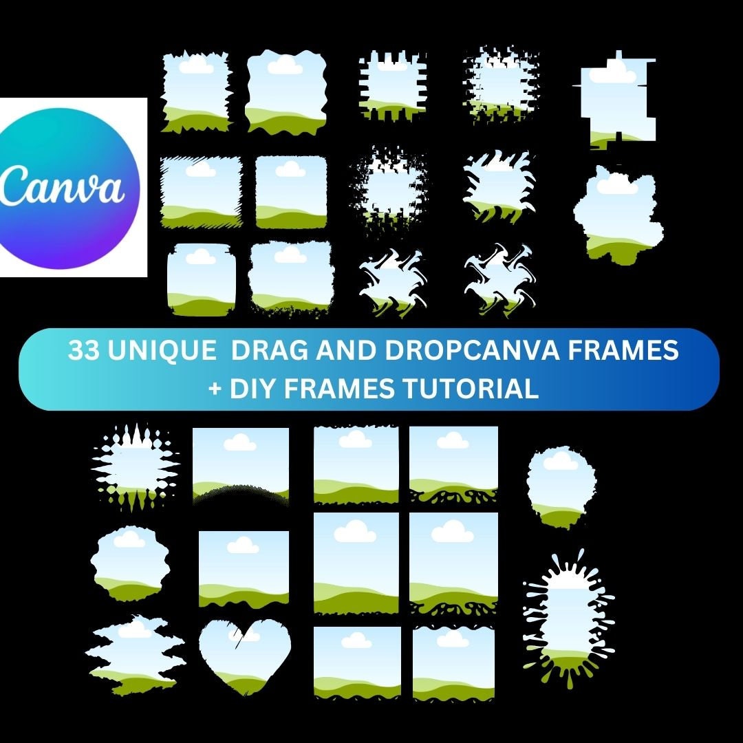 Drag and Drop Canva Editable Frames | Canva Drag and Drop Photo | DIY ...