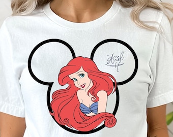 Camiseta de Ariel de Disney, camiseta de princesa de Disney, camiseta de La Sirenita, camiseta de Ariel de La Sirenita, camiseta de La Sirenita Ariel.