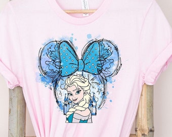 Camiseta Princess Elsa, camiseta Disney Frozen, camiseta Frozen Elsa Cute, camiseta Frozen Princess, Disneyworld Princess Tee.