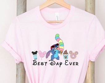 Stitch süßes Shirt, Stitch Best Day Ever Shirt, Best Day Ever Stitch Snacks Shirt, Disney Stitch Snacks T-shirt