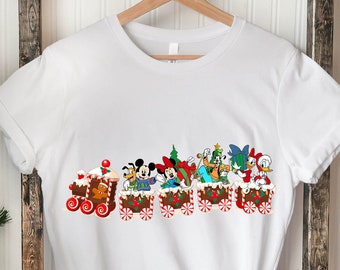 Gingerbread Train Christmas Shirt: Mickey and Friends Holiday Tee