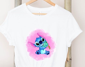 Stitch hand Drawn Watercolor shirt,  Stitch watercolor Shirt, Stitch Gift Shirt, Disneyland Shirt, Disney World Shirt, Disney Vacation Tee