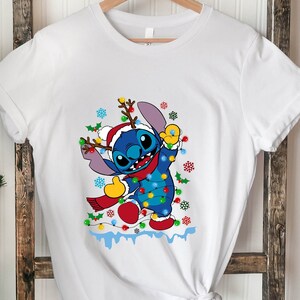 Disney Stitch Christmas Shirt, Stitch Christmas Shirt, Cute Stitch Christmas Shirt, Disney Christmas Shirt, Disneyland Xmas tee.