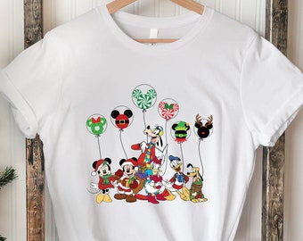 Mickey and Friends Christmas shirt, Disney Christmas shirt, Disney Christmas Ballon Shirt, Disneyland Christmas shirt, Disney Xmas Shirt.