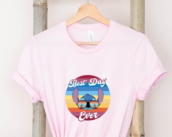 Camisa Disney Stitch, Camisa Stitch Best Day Ever, Camisa Best Day Ever Disney, Camisas Disney World Family.
