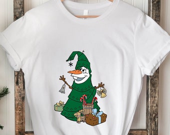 Camiseta de Navidad de Olaf, camiseta del árbol de Navidad de Olaf, camiseta de Navidad de Olaf de Frozen, camiseta de Olaf de Frozen, camiseta de Santa Claus de Olaf, camiseta de Navidad de Disney.
