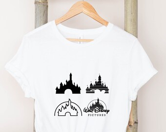 ウォルト ディズニー キャッスル T シャツ、かわいいキャッスル シャツ、ディズニー バケーション シャツ、ディズニー トリップ シャツ、ディズニー キャッスル シャツ、家族旅行シャツ
