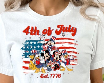 Disney 4th of July Tee, Disney Flag 4th July Shirt, Disney 4th of July Tee, USA Flag Shirt, 4th of July Shirt.