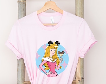 眠れる森の美女シャツ、ディズニーオーロラシャツ、眠れる森の美女Tシャツ。ディズニーTシャツ。オーロラシャツ、プリンセスシャツ、ディズニープリンセスシャツ