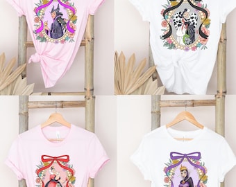 Camiseta de moda de villanos: Maléfica, Cruella, Úrsula, Reina Malvada