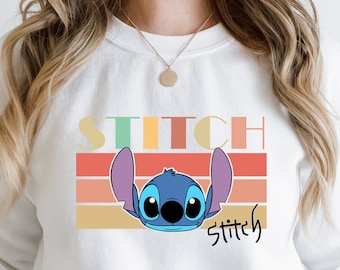 Stitch Vintage Sudadera / Sudadera con capucha.Disney Stitch Hoodie, Sudadera retro Stitch, Ohana significa sudadera con capucha familiar