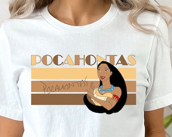 Camisa de princesa Pocahontas, camisa retro de Pocahontas, camisa de Pocahontas vintage, camisa de viaje de Disney, camisa de vacaciones familiares de Disney,
