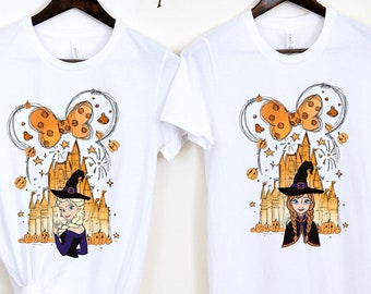 Elsa and Anna Halloween Shirt: Frozen Witch Tee