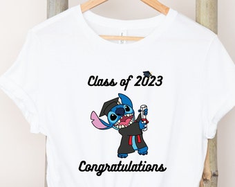 Stitch Graduation Shirt, Disney Grad Shirt, Graduation Stitch Shirts, Disney Class of 2023 Shirt.