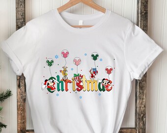 Mickey and Friends Christmas shirt, Disney Christmas shirt, Disney Christmas Ballon Shirt, Disneyland Christmas shirt.