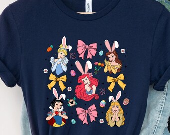 Camiseta de Pascua de princesa, camisetas de Pascua de princesas de Disney, camisetas de Pascua de Disney, camiseta de Pascua de Disneyland, camiseta familiar de Pascua