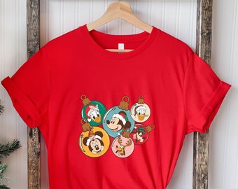 Disney Christmas Shirt, Mickey And Friends Christmas Shirt, Disney Ornament Ball Shirt, Disney Merry And Bright