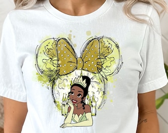 Tiana Disney Shirt, Tiana Watercolor T-shirt, Tiana Princess Shirt, Cute Tiana Tee.
